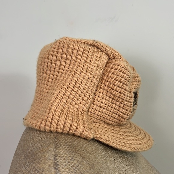 Mecca USA Hat Vintage One Size Ribbed 109% Acrylic Tan - Picture 2 of 7